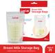 LuvLap Baby Breast Milk Storage Bags, BPA Free Disposable Milk Freezer Bags for Breast Feeding (Pack of 25 Bags) 1