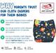 Baby Hashtag Reusable Cloth Diapers + Insert Pad, Washable, 100% Absorption, 0 - 3 yrs 3
