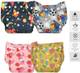 Baby Hashtag Reusable and Washable Cotton Cloth Baby Diapers with Insert Pads(4 Pc) 1