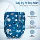 LuvLap Reusable Baby Diaper, High Absorption, Quick Dry, Blue Stars 3