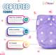 LILTOES Reusable Cloth Diaper + 2 Bamboo Charcoal Inserts - Purple Color 4