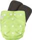 LILTOES Reusable Cloth Diaper + 2 Bamboo Charcoal Inserts - Green Color 1