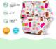 Superbottoms Basic Certified Soft Fleece Lined Pocket Cloth Diaper with 1 Wet-Free Insert (FreeSize Reusable & Adjustable Cloth Diaper,Fits from 5-17 kg, Icecream) 4