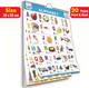 All in One English Chart for Kids | 20 Charts | 38X52 cm | Children Spiral Picture Wall Chart | Alphabet Charts for Kids Learning | abcd Charts for Kids | Wall Hanging Photographic Paper 1