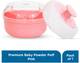 MeeMee Portable Soft Feel Powder Puff with Box Holder Container for New Born and Kids 1