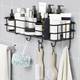 Zolento Self-Adhesive Wall Shelves for Bathroom Organizer/ Storage/ Rack Iron Wall Shelf 1