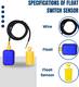 AMPEREUS Float Switch for Accurate Tank Water Level Sensor with 2 Meter Wire (Pack of 8) Wired Sensor Security System 3