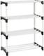 NILUX 4-Layer Adjustable Bookshelf Multipurpose Plastic Storage Rack for Home & Office Plastic Shoe Rack 1