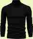 Glikae Men Solid High Neck White Sweater - Image 2