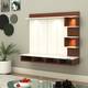 TheGoodLuck 32 to 43 Inches Wall-Mount TV Unit with PVC Back Panel & LED Lights Engineered Wood TV Entertainment Unit 5