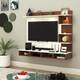 TheGoodLuck 32 to 43 Inches Wall-Mount TV Unit with PVC Back Panel & LED Lights Engineered Wood TV Entertainment Unit 1