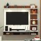 TheGoodLuck 32 to 43 Inches Wall-Mount TV Unit with PVC Back Panel & LED Lights Engineered Wood TV Entertainment Unit 3