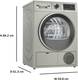 BOSCH 9 kg Dryer with In-built Heater Grey 6