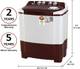 LG 7 kg 5 Star Semi Automatic Top Load Washing Machine Red 4