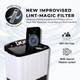 InnoQ 7 kg | Turbo Wash | Buzzer | Wheels | Turbo Jet Dryer | Magic Filter | Lint Filter Semi Automatic Top Load Washing Machine Black 6