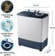 Samsung 6.5 kg 5 star, Air Turbo Drying Semi Automatic Top Load Washing Machine Blue, Grey 2