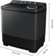 Samsung 11.5 kg Semi Automatic Top Load Washing Machine Black, Grey 6
