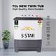 TCL 8.5 kg 5 Star with Extra Powerful Motor, Magic Filter and Fast Dry Semi Automatic Top Load Washing Machine Grey 3