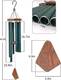 TIMESETL Large Wind Chime for Home, Garden, Patio (42 Wooden Forest Green) Aluminium, Wood, Nylon Windchime 2