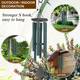 TIMESETL Large Wind Chime for Home, Garden, Patio (42 Wooden Forest Green) Aluminium, Wood, Nylon Windchime 5