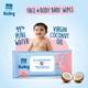 Parachute Advansed Baby, Face & Body Wipes, Virgin Coconut Oil & 99% Pure Water, Pack of 4 2