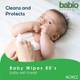 NOVEL Baby Wipes 80 Sheets pack of 3/with Lid 4