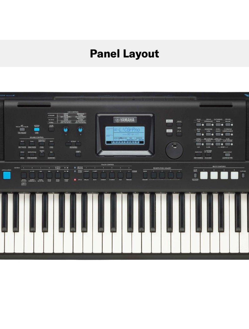 Teclado Yamaha PSR-E473 61 Teclas Bivolt - Preto Multisom