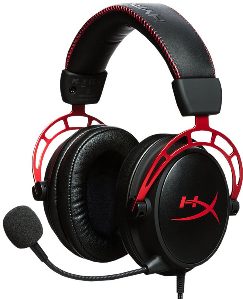 HyperX Cloud Alpha Wired Gaming Headset (Red, Black, On the Ear)
