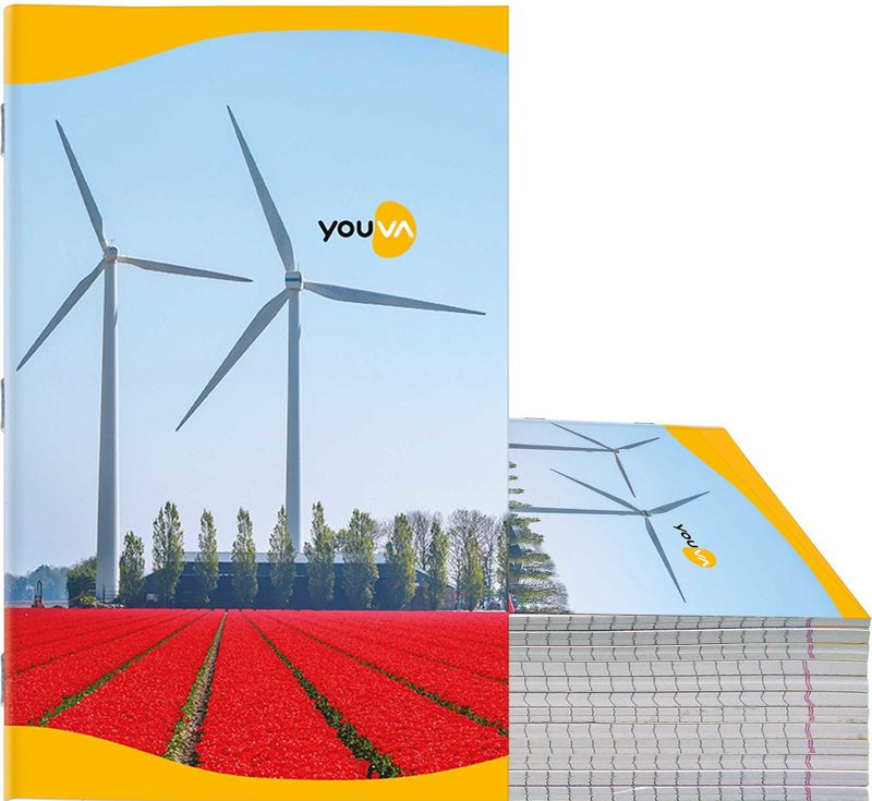 NAVNEET Youva Soft Bound Long Book 17x27 cm Medium Square Regular Notebook Medium Square 172 Pages (Multicolor, Pack of 12)