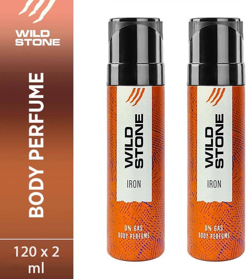 Wild Stone Iron Pack of 2 Perfume Body Spray - For Men (240 ml, Pack of 2)