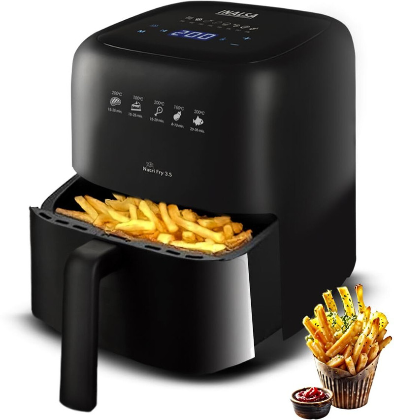 price history - Inalsa Nutri Fry 3.5 Ltr |1400W|AirFry, Bake, Grill, Roast, Rehea...more