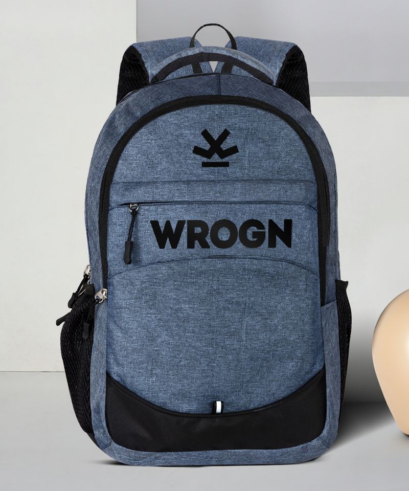 WROGN Large 35 L Laptop Backpack COMFY KHADI BACKPACK FOR MEN AND WOMEN (NAVY) (Blue)