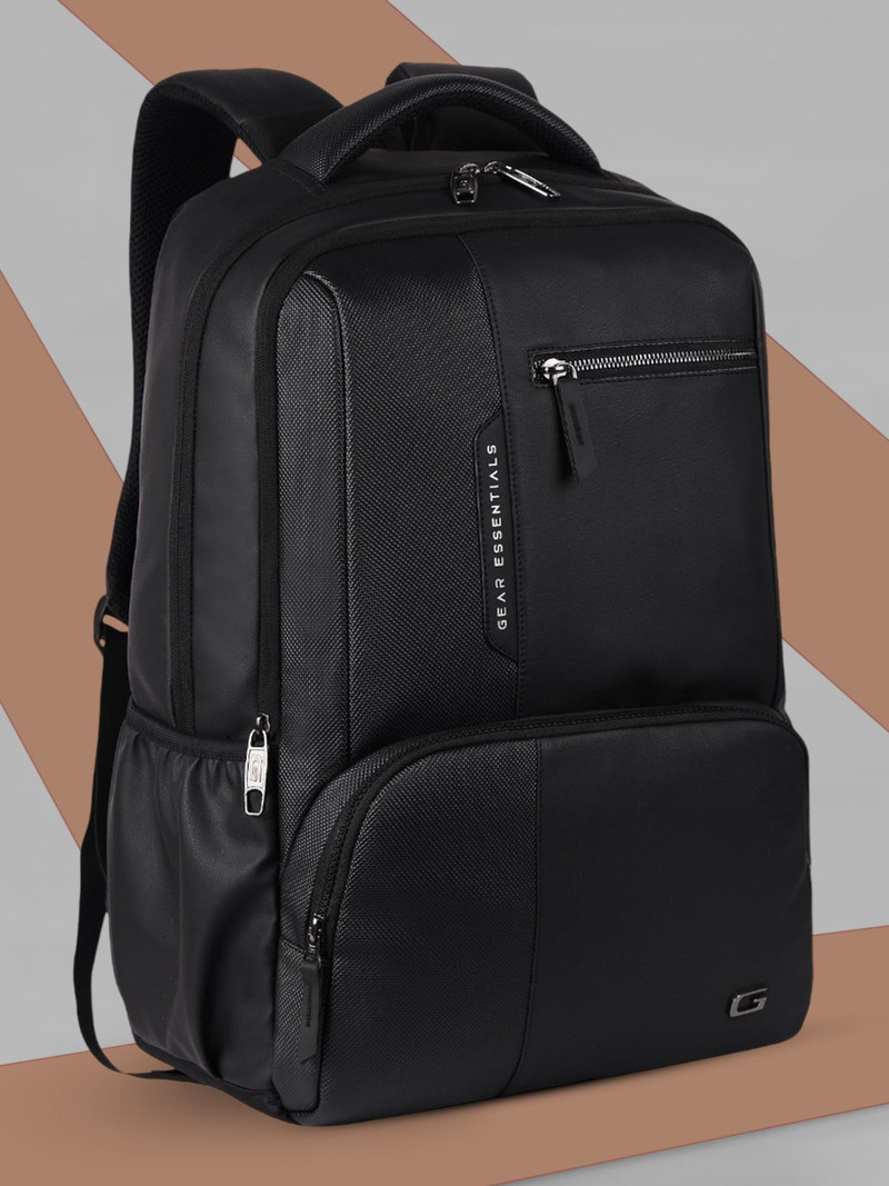 gear vintage 2 anti theft faux leather 31 l laptop backpack