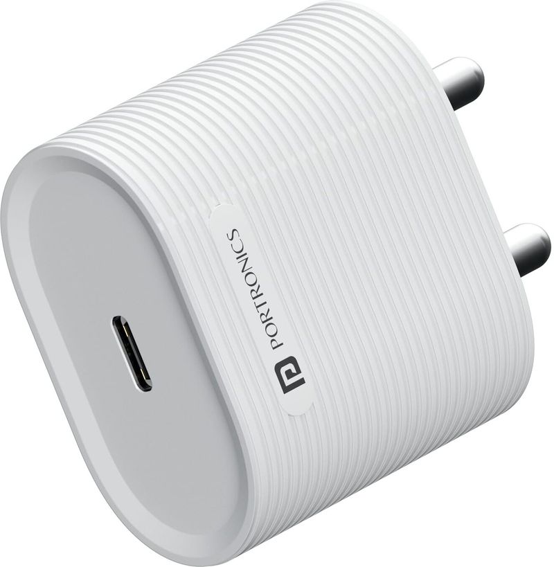 Portronics 35 W PPS 3 A Wall Charger for Mobile (White)