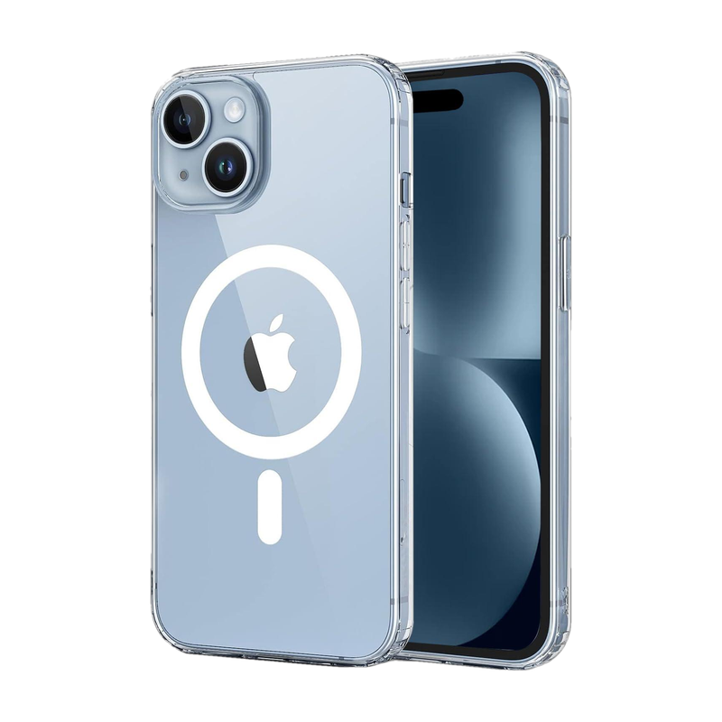 Enflamo Back Cover for Apple iPhone 15 (Transparent, Magsafe, Polycarbonate, Thermoplastic Polyurethane, Pack of: 1)