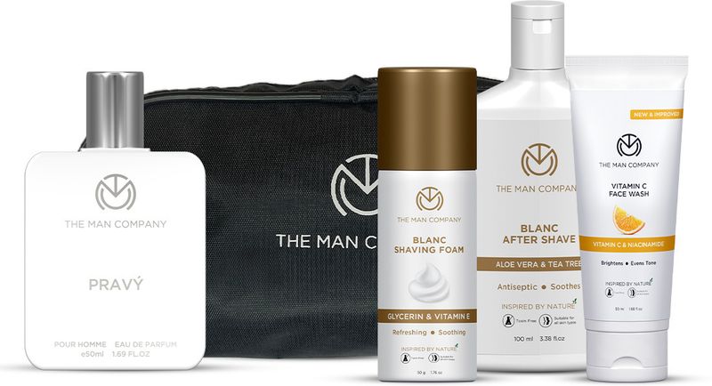 THE MAN COMPANY Grooming Essentials for Men | Face wash, Shaving Cream, After Shave Lotion & Perfume (5 Items in the set)