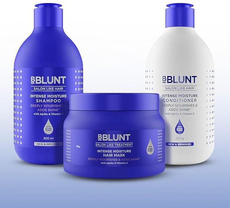 BBlunt Intense Moisture Shampoo 300ml + Intense Moisture Hair Mask 250g + Intense Moisture Conditioner 250g (3 Items in the set)