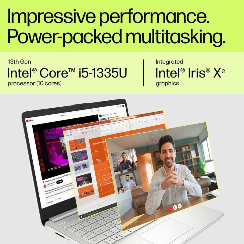 HP 15s Intel Core i5 13th Gen 1335U 15.6-inch Laptop, 8GB/512GB, White - Image 4