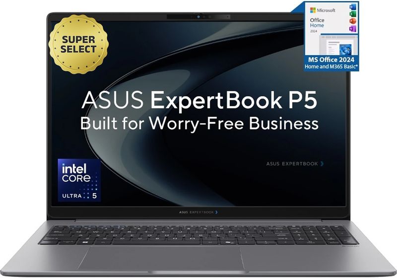 ASUS ExpertBook P5 with Full Metal OLED AI PC 1 Yr ADP Intel Core Ultra 5 225H - (16 GB/512 GB SSD/Windows 11 Home) P5606CCA-SH0061WS Thin and Light Laptop (16 inch, Misty Grey, 1.62 Kg, With MS Office)