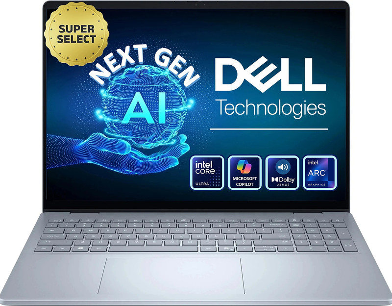 DELL 16 Plus Next Gen AI PC Intel Core Ultra 5 226V - (16 GB/512 GB SSD/Windows 11 Home) DB16250 Thin and Light Laptop 16 Inch, Ice Blue, 1.87 Kg, Wit