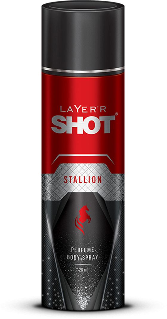 LAYER'R Shot - Stallion Deodorant Spray - For Men (120 ml)