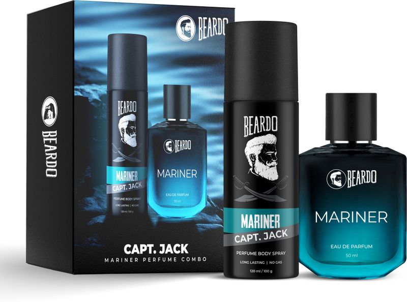 BEARDO Mariner Perfume & Captain Jack Body Spray | Strong & Long Lasting Fragrance Body Spray - For Men (170 ml, Pack of 2)