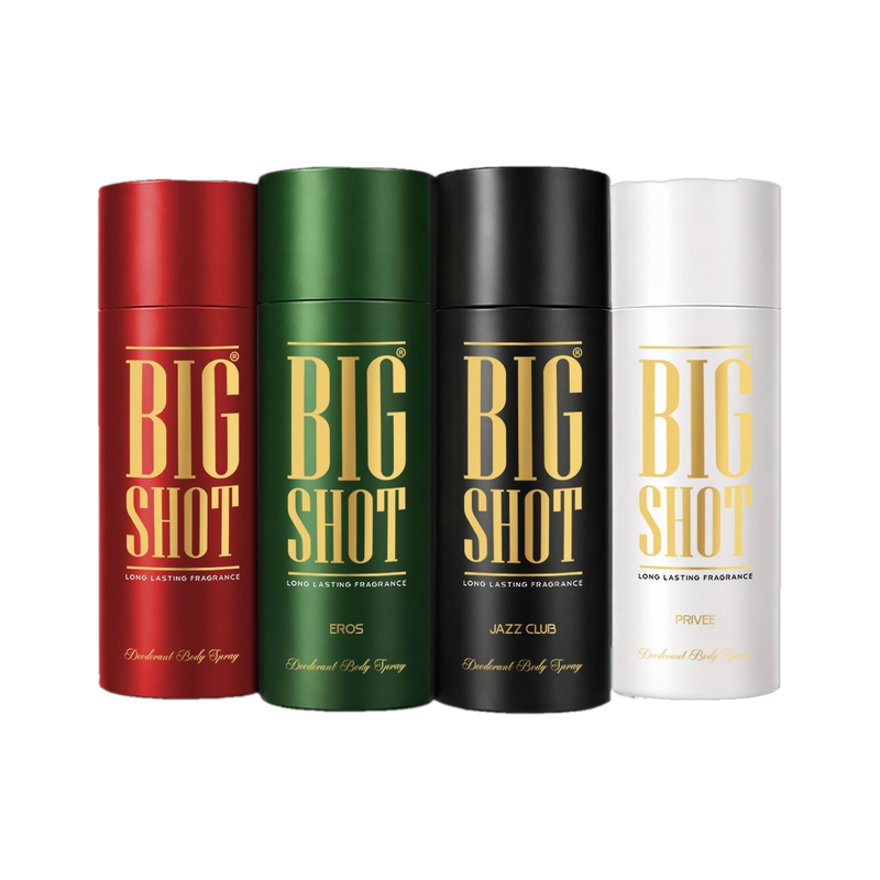 OSCAR Big Shot Jazz Club, Privee, Eros & Red (150mlx4) Long Lasting Body Deo Deodorant Spray - For Men & Women (600 ml, Pack of 4)