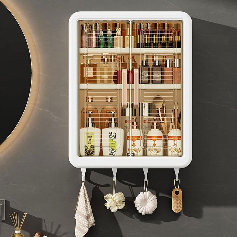 MGKENTERPRISE 3 Compartments Plastic Storage Box (White)