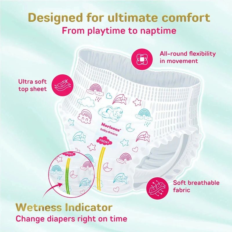 Morisons Baby Dreams Cottony Soft Pant Diapers - M (72 Pieces) - Image 5