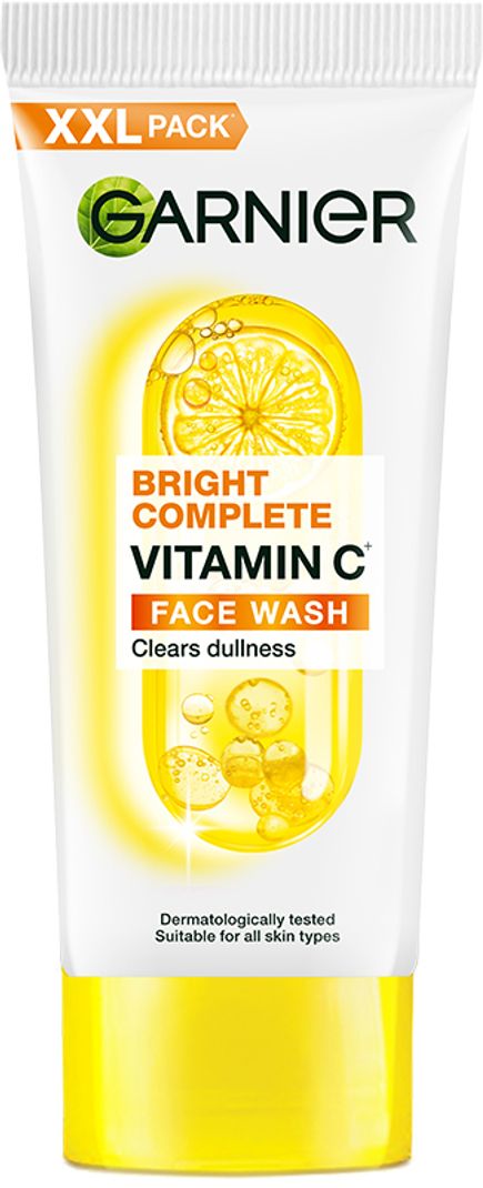 GARNIER Bright Complete Vitamin C Cleanser for Bright & Glowing Skin Facewash Face Wash (200 g)