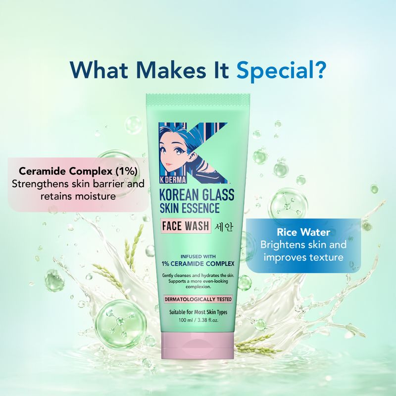 Dr.Rashel Korean Face Wash with Ceramide & Rice Water, 100ml - Image 5