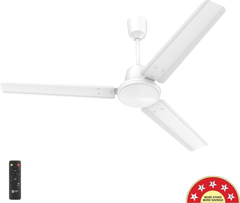 Orient Electric Ujala Swift with 3 Year Warranty BLDC Motor with Remote, Energy Saving, High Air Delivery, Ultra High Speed 1200 mm Ceiling Fan (5 Star | White | Pack of 1)