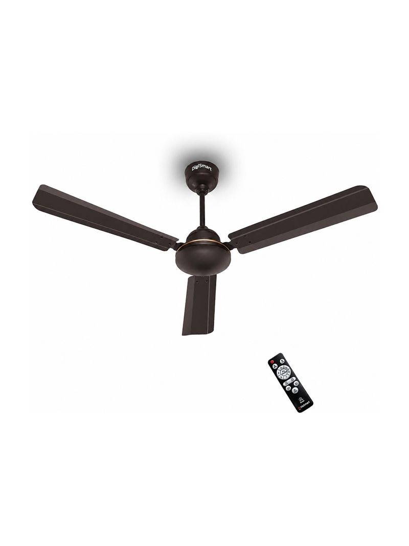 DIGISMART Storm | BLDC Motor | Remote Control | Energy Saving | Silent Operation with 5 Year Warranty BLDC Motor with Remote 1200 mm Ceiling Fan (5 Star | Smoke Brown | Pack of 1)