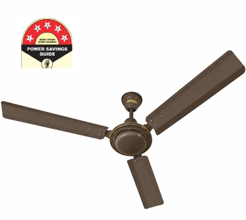 Apson IKON with 2 Year Warranty Anti Dust, Energy Saving, High Air Delivery, Ultra High Speed 1200 mm Ceiling Fan (Brown | Pack of 1)